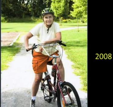 MS improves through diet in 2008 and Dr Terry Wahl bike rides again.