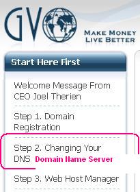 GVO - how to change Domain Name Servers - DNS